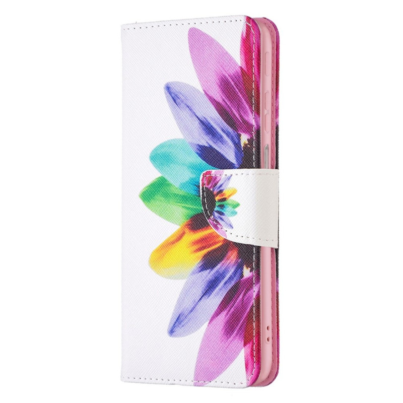 Moto G82 5G / G52 Aquarel Bloem Hoesje