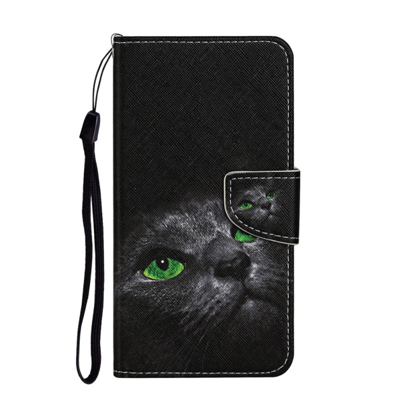 Samsung Galaxy S23 FE Groenogige Cat Strap Case