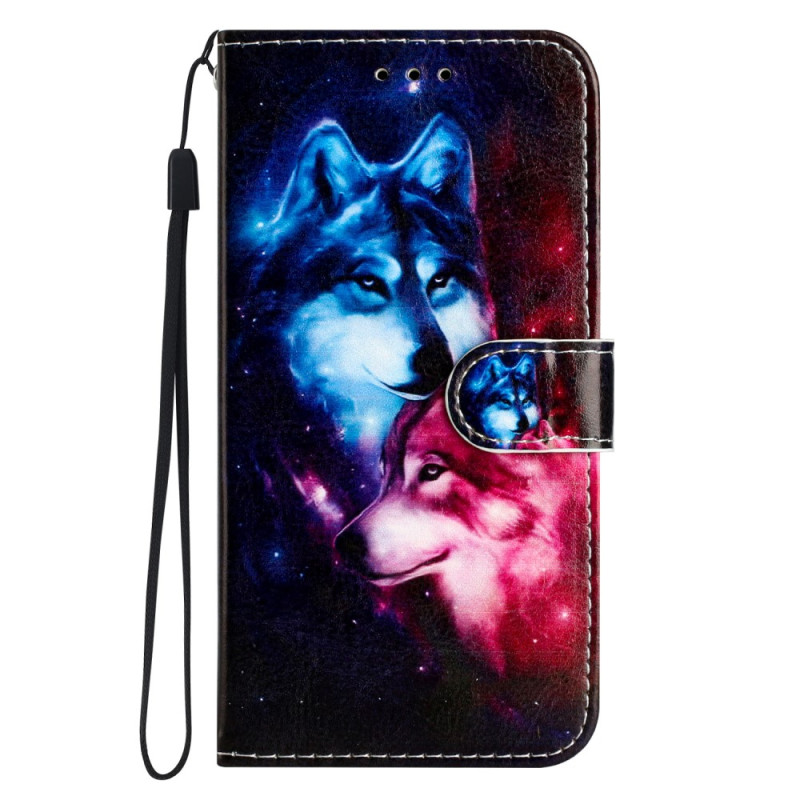 Samsung Galaxy S23 FE Twee Lanyard Wolven Etui