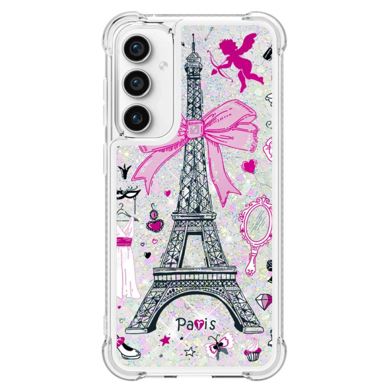 Samsung Galaxy S23 FE Glitter Eiffeltoren Hoesje