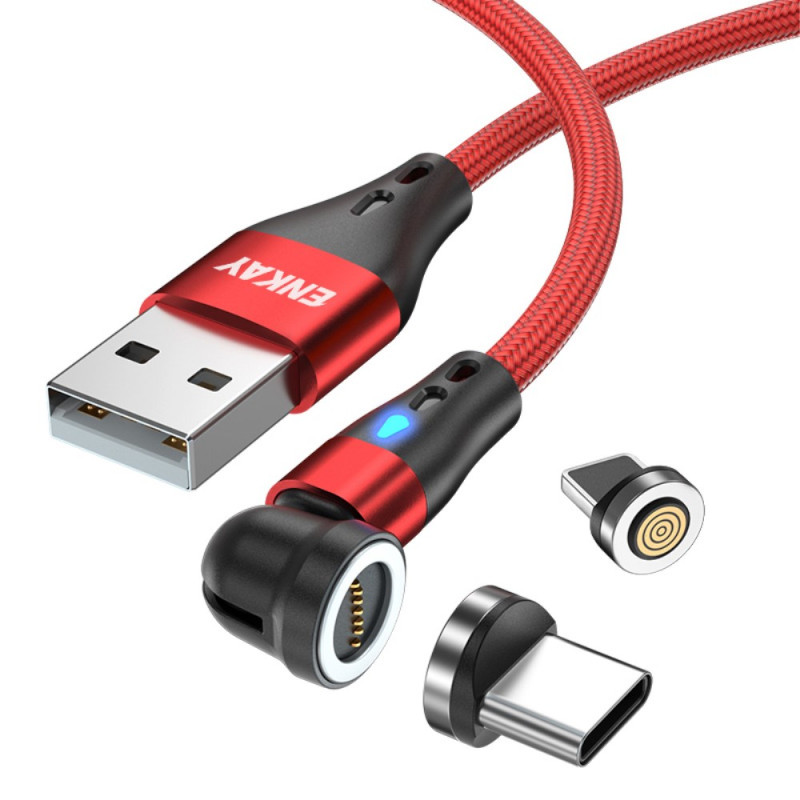 ENKAY Dubbele Magnetische USB-C en iProduct Oplaadkabel