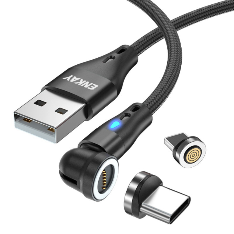 ENKAY Dubbele Magnetische USB-C en iProduct Oplaadkabel