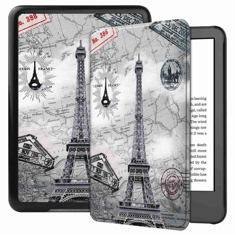 Kindle 11 (2022) Vintage Eiffeltoren hoesje