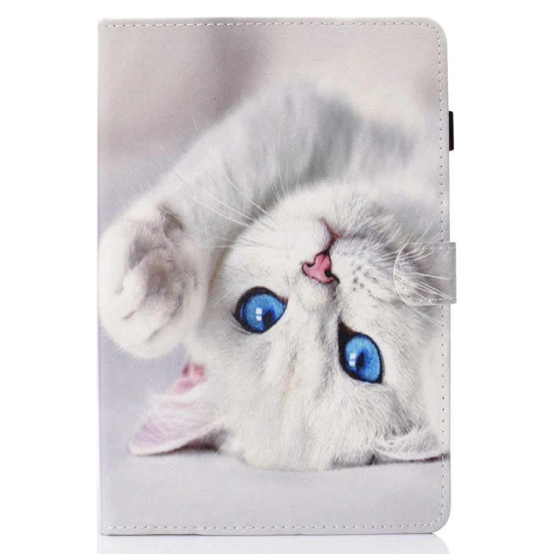 Kindle hoesje 11(2022) Witte kat met blauwe ogen