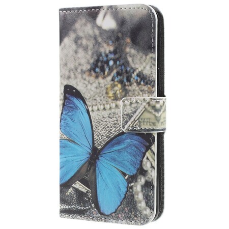 Samsung Galaxy S9 Blauw Vlinder Hoesje