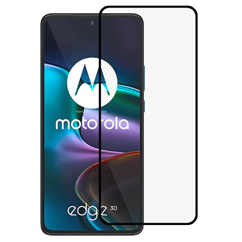 Zwarte Contour Gehard Glas Bescherming voor Motorola Edge 30