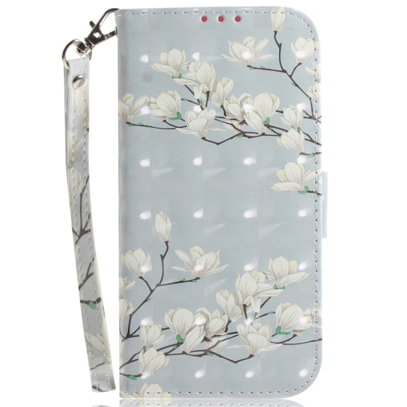 Xiaomi 13T / 13T Pro Wit Bloemen Koord
 Hoesje