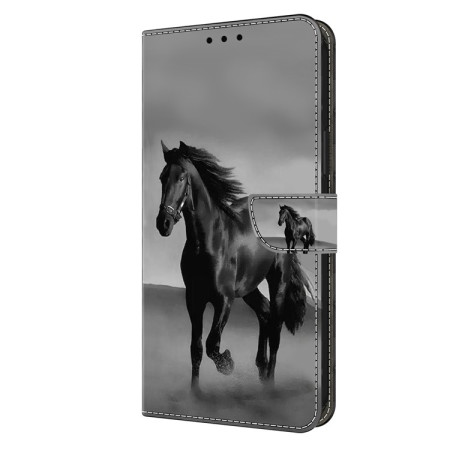 Moto G14 Paard Etui Zwart