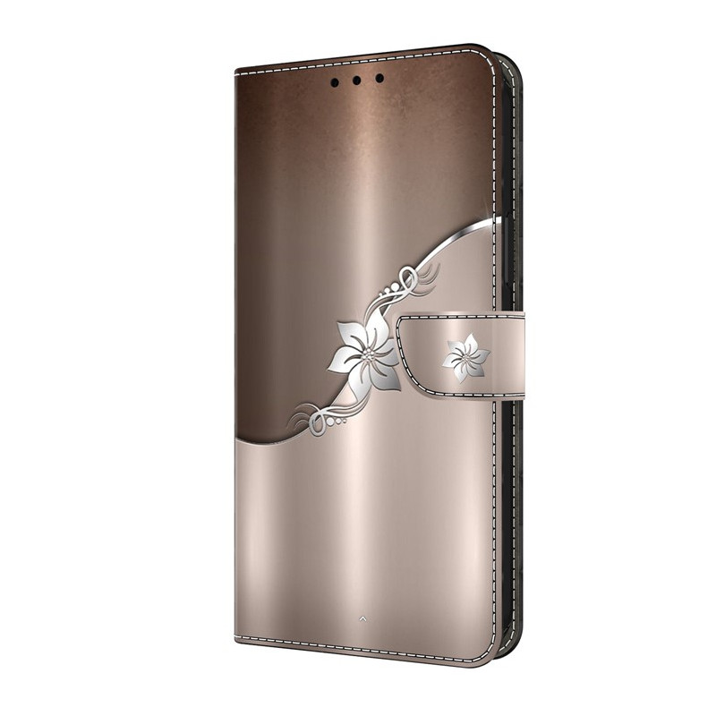 Moto G14 Zilver Bloem Hoesje