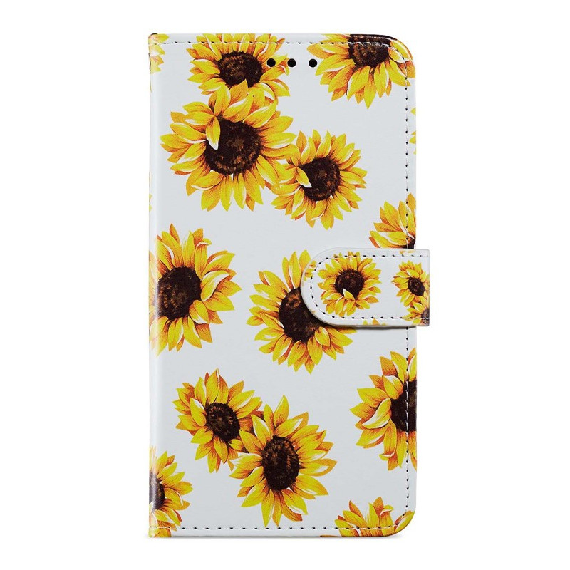 Moto G14 zonnebloemen band hoesje