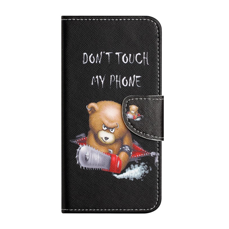 Moto G14 Bear hoesje Raak mijn telefoon niet aan