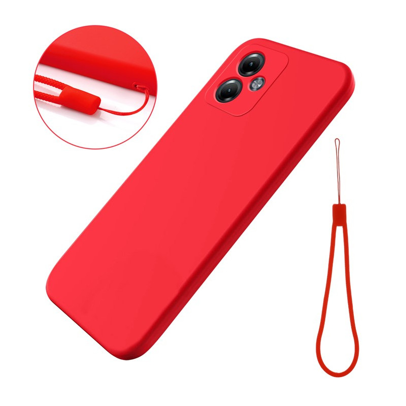 Moto G14 Liquid Silicone Lanyard Hoesje