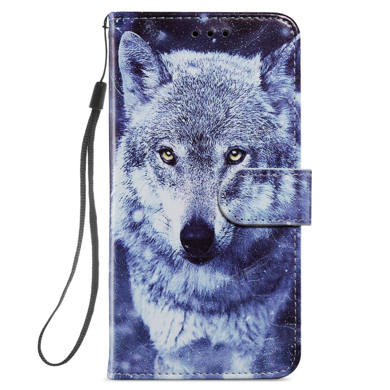 Samsung Galaxy S24 5G Wit Wolf Koord
 Etui