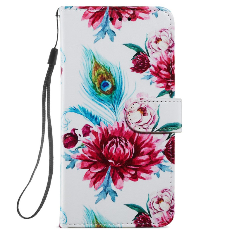 Hoesje Samsung Galaxy S24 5G Gekleurde Bloemen met Koord
pje