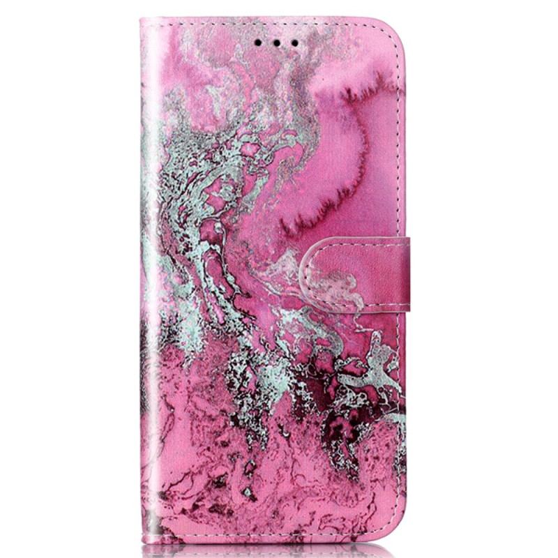 Samsung Galaxy S24 5G Hoesje Gemarmerd Patroon Roze