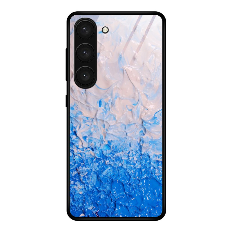 Samsung Galaxy S24 5G Gehard Glas Gemarmerd Patroon Hoesje