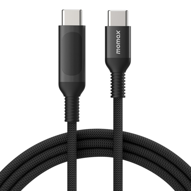 Snellaadkabel met digitaal display USB-C naar USB-C 1,2 m MOMAX