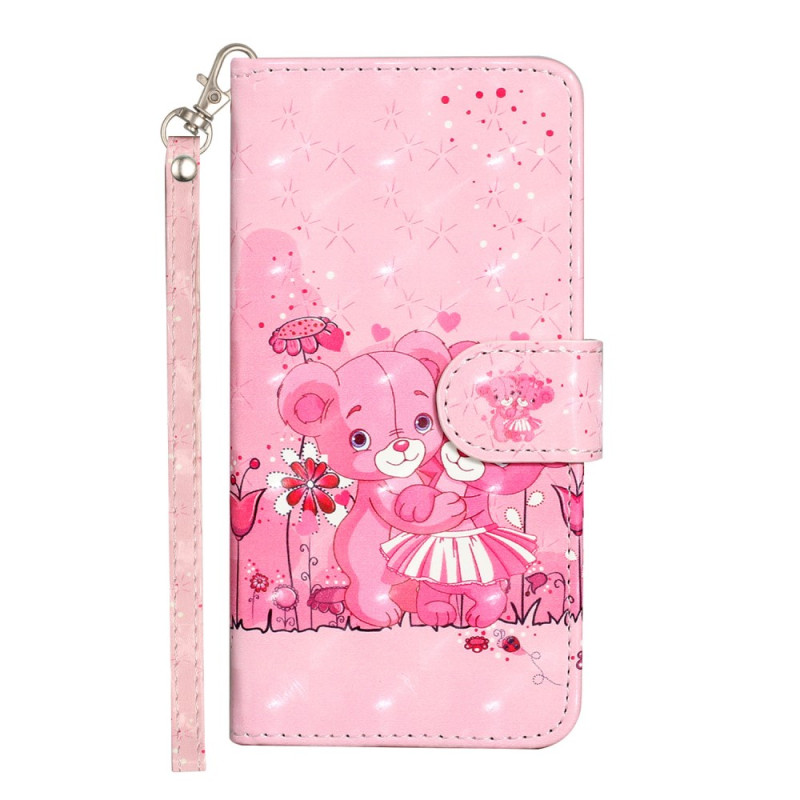 Beschermhoesje voor Samsung Galaxy S24 Plus 5G Teddybeer met riempje