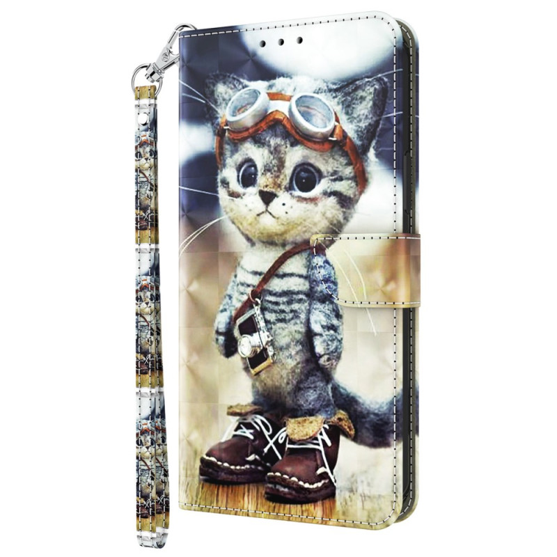 Samsung Galaxy S24 Plus 5G koord Aviator Cat hoesje
