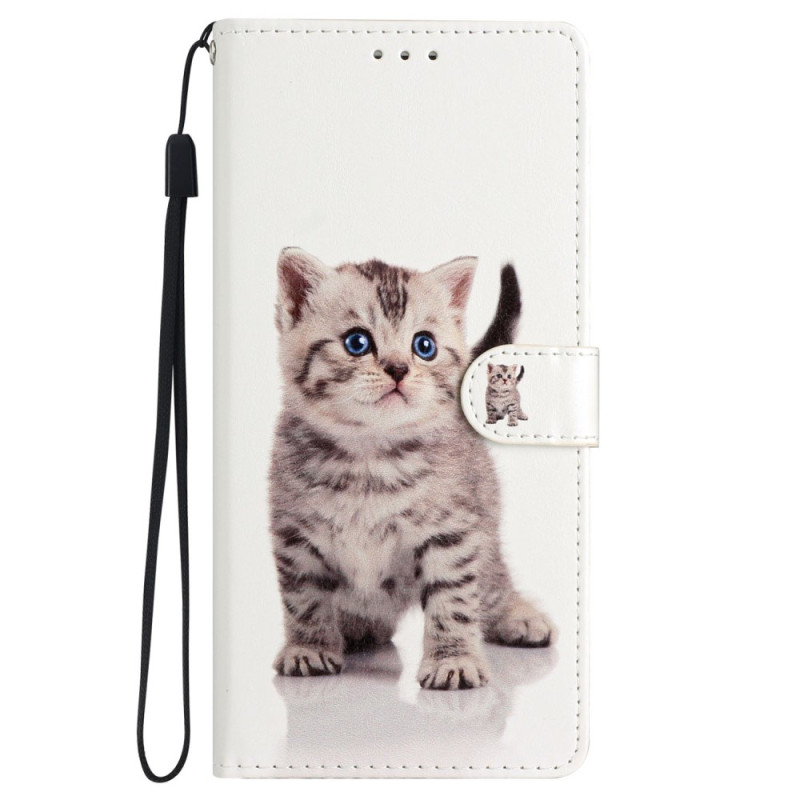 Samsung Galaxy S24 Plus 5G Schattig Kat Strap Hoesje