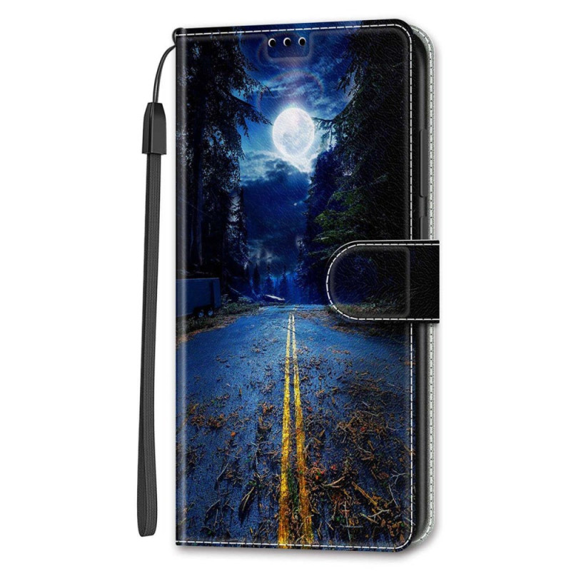 Samsung Galaxy S24 Plus 5G Nacht Weg en Maan Strap Case