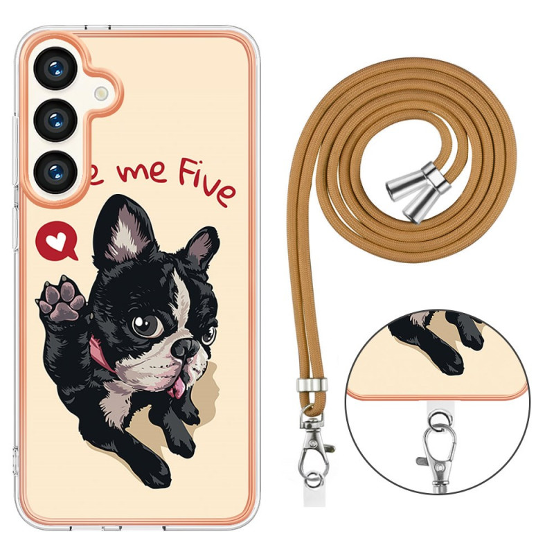 Samsung Galaxy S24 Plus 5G String Hoesje Hond Geef Me Vijf