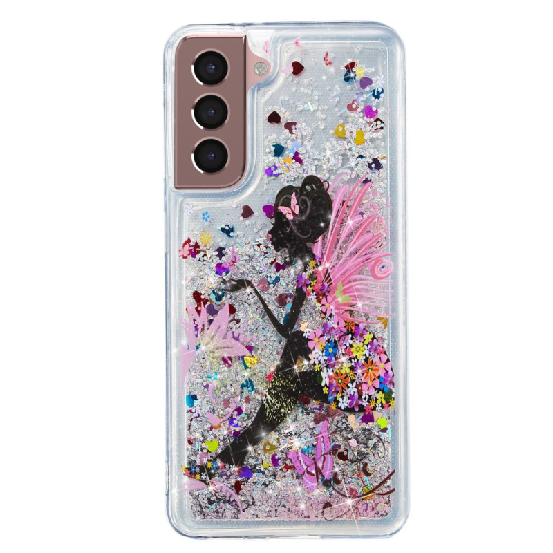 Samsung Galaxy S24 Plus 5G Girl Liquid Glitter Hoesje