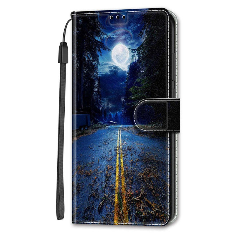 Samsung Galaxy S24 Ultra 5G Night Road sleutelkoord hoesje
