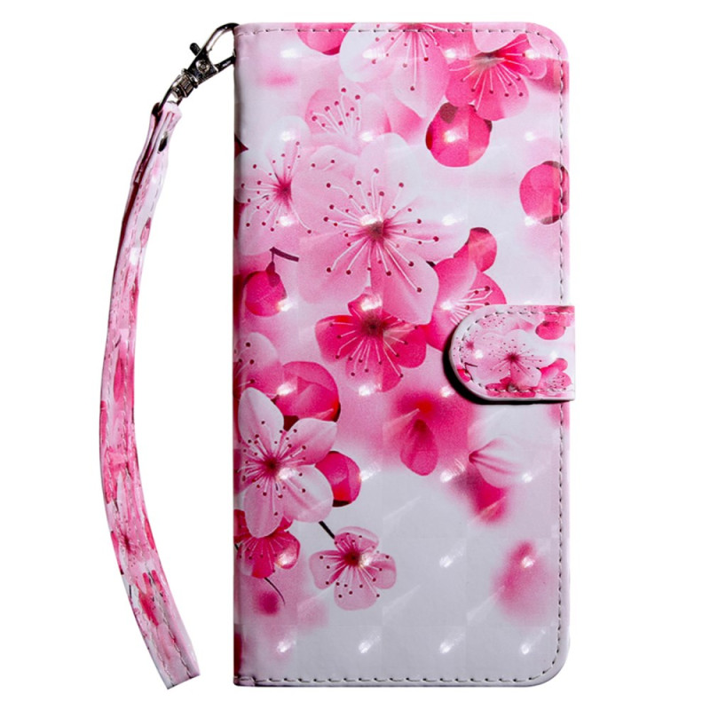 Samsung Galaxy S24 Ultra 5G Etui Rood Bloemen met Koord
pje