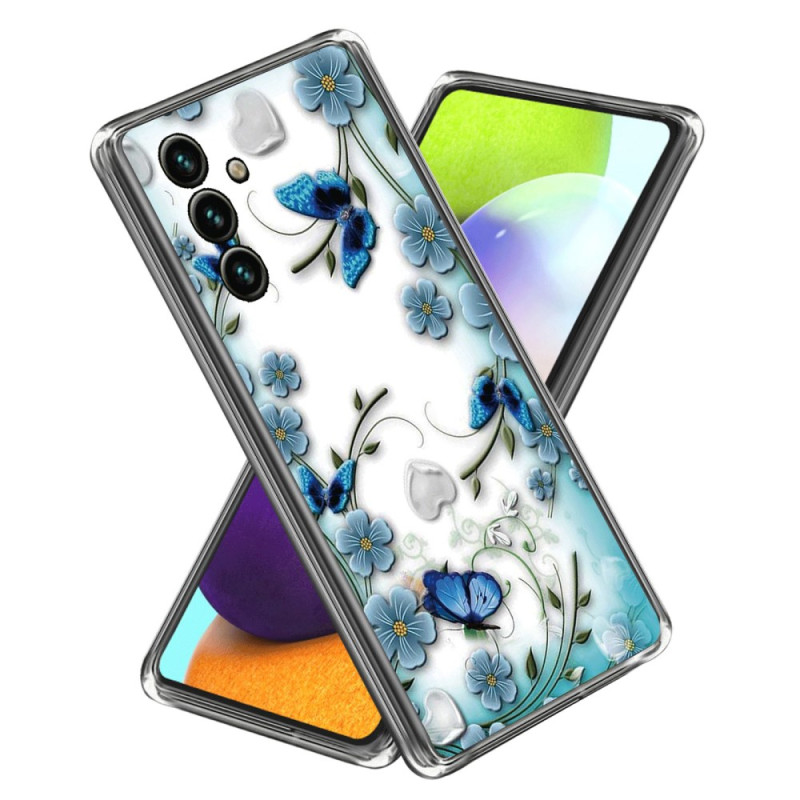 Samsung Galaxy A25 5G Hoesje Vlinders en Bloemen