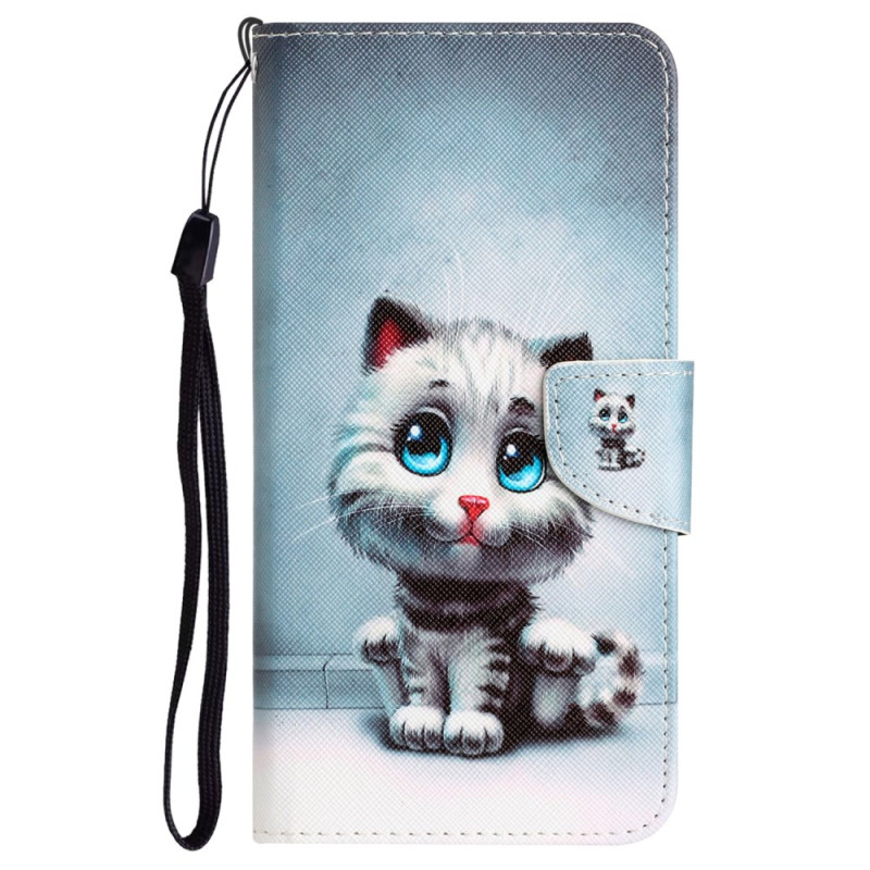 Samsung Galaxy A05s Blauwogige Cat Strap Case