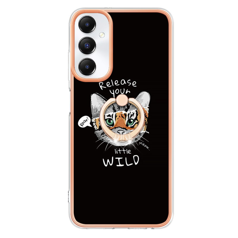 Samsung Galaxy A05s hoesje met ring voor kat en tijger