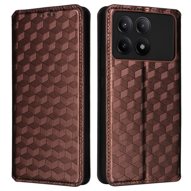 Flip Cover Poco X6 Pro 5G 3D ruitjes