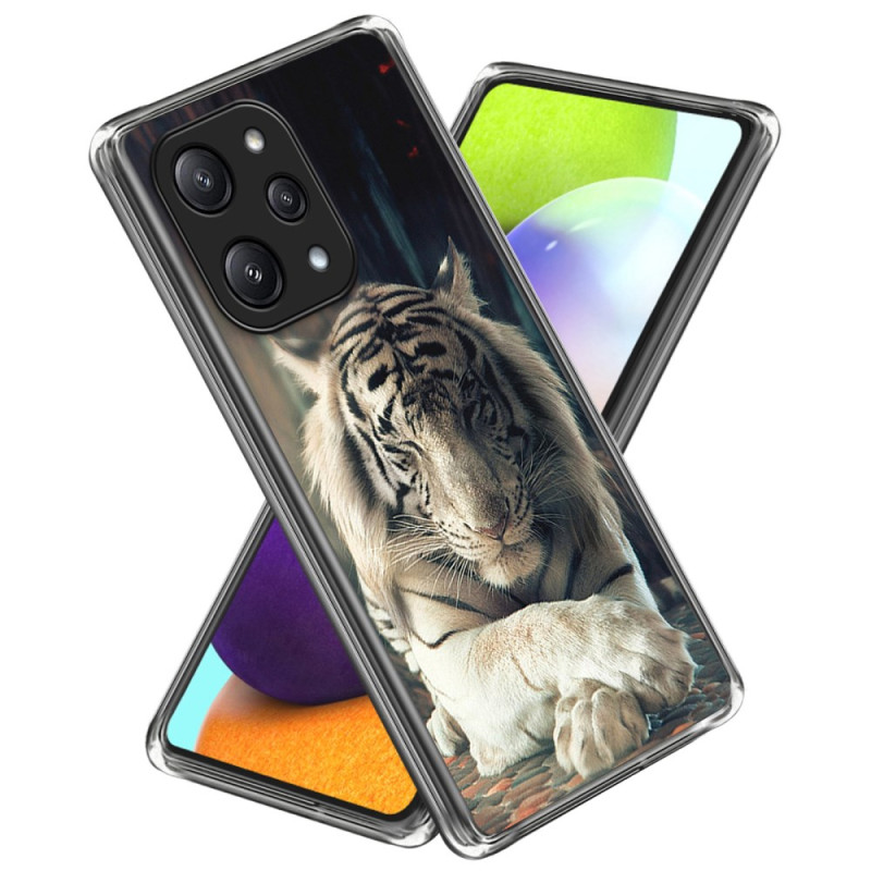 Xiaomi Redmi 12 5G / Poco M6 Pro 5G Tiger Hoesje Wit