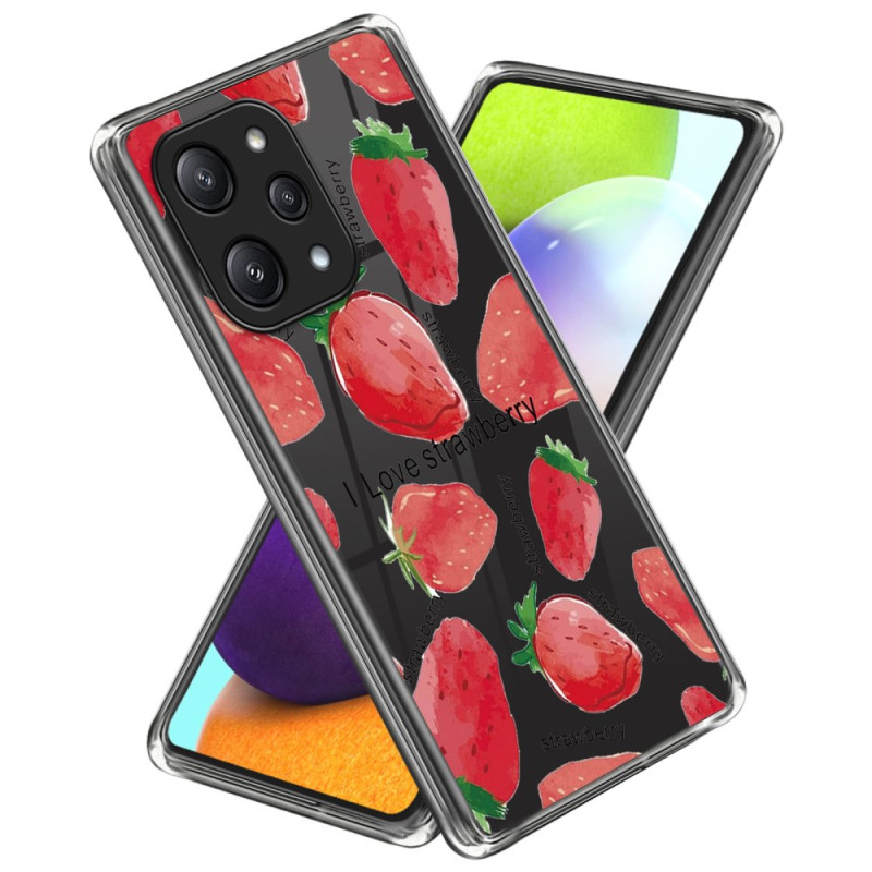 Cover voor Xiaomi Redmi 12 5G / Poco M6 Pro 5G Aardbeien