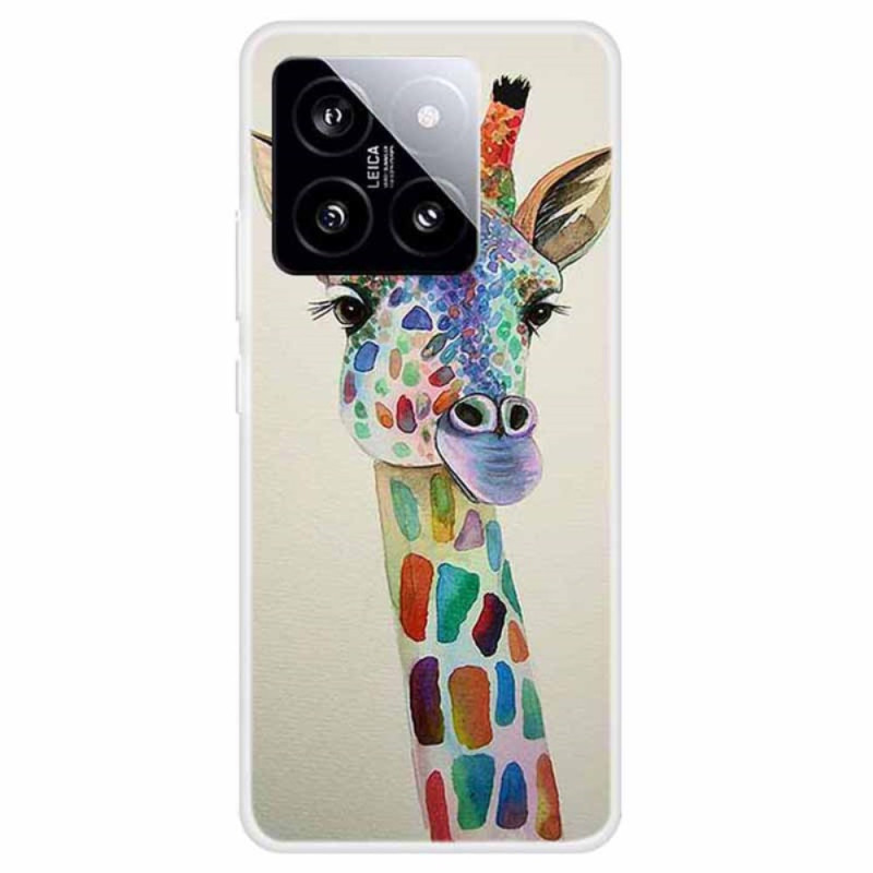 Xiaomi 14 Gekleurde Giraffe Etui
