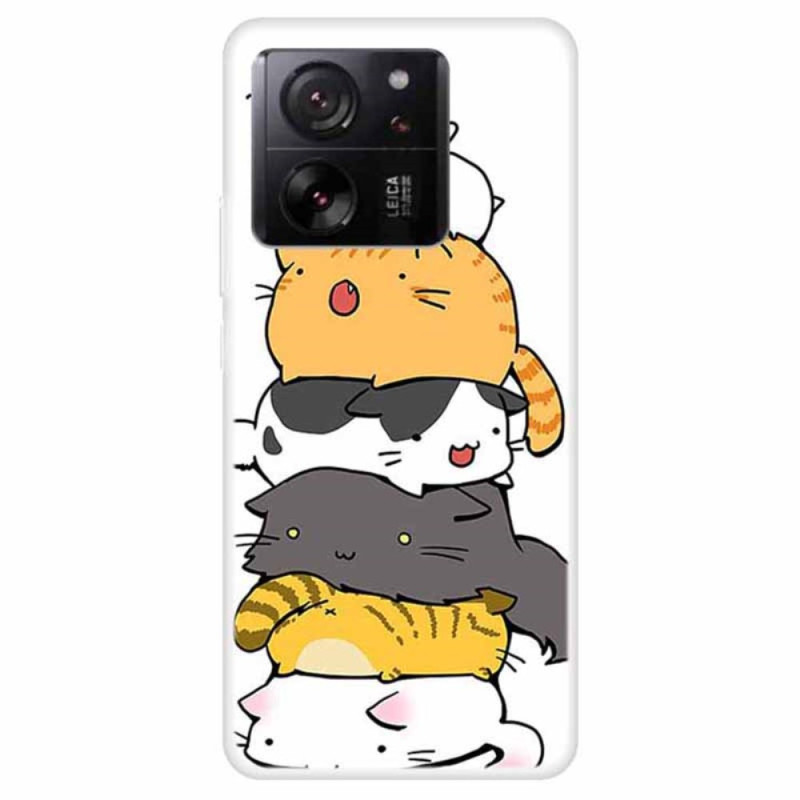 Xiaomi 13T / 13T Pro Etui Gestapelde Katten