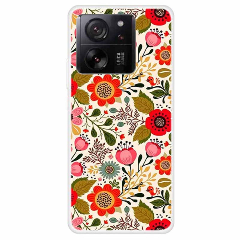 Xiaomi 13T / 13T Pro hoesje Gekleurde bloemen