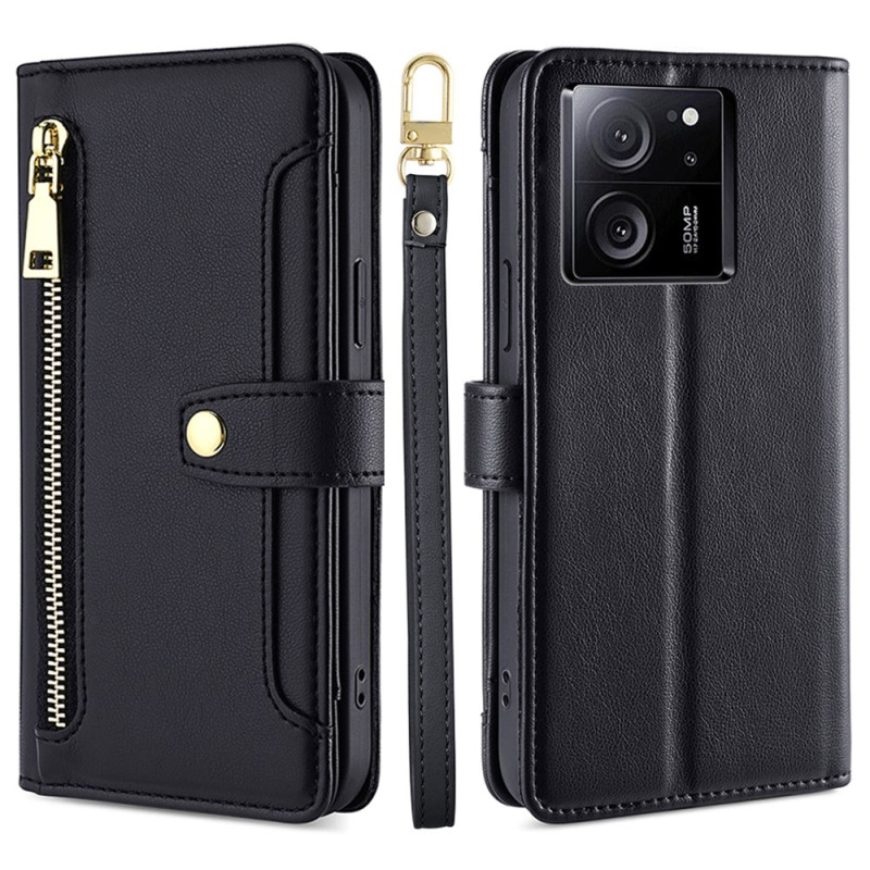 Xiaomi 13T / 13T Pro etui met sleutelkoord en schouderriem