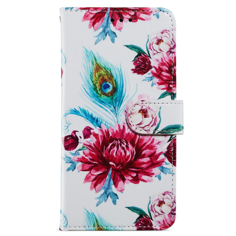Housse Xiaomi Redmi Note 12S Fleur de Paon à Lanière