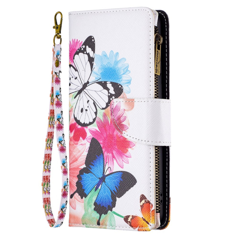 Hoesje Xiaomi Redmi Note 12S Portemonnee Vlinders Aquarel