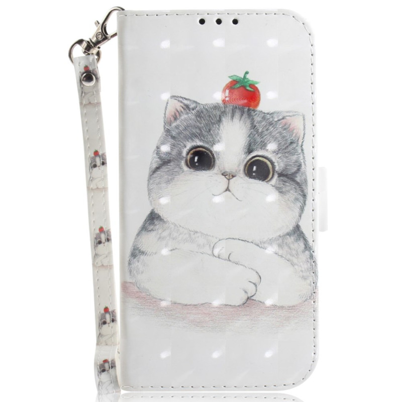 Xiaomi Redmi Note 13 Pro 5G / Poco X6 5G Cat en Strawberry Strap Case