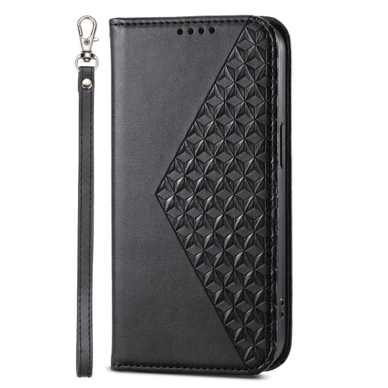 Flip cover Xiaomi Redmi Note 13 Pro 5G / Poco X6 5G Diamond Pattern met riem