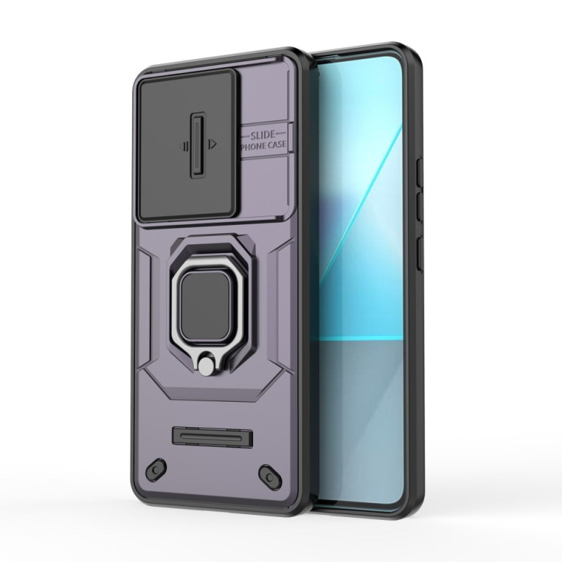 Coque Xiaomi Redmi Note 13 Pro 5G Ring Résistante avec Protection Objectif Coulissante
