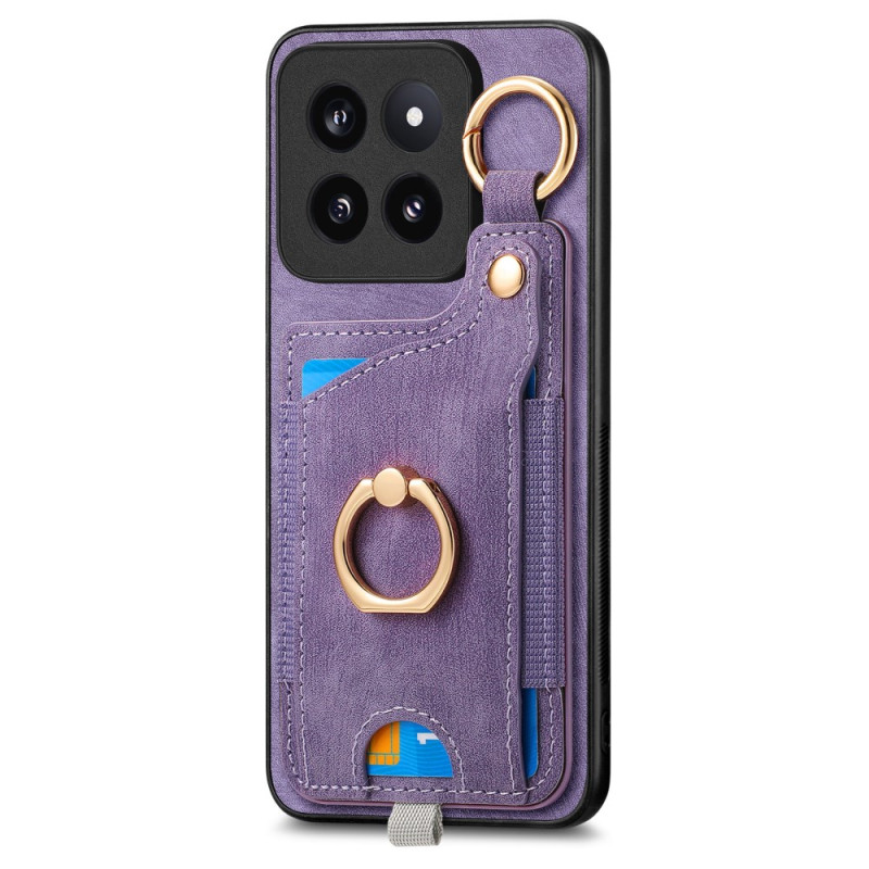 Xiaomi 14 Pro Retro Etui Kaarthouder en Ring