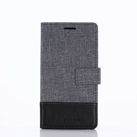 Xperia XZ1 Muxma Stof en Leder Effect Hoesje