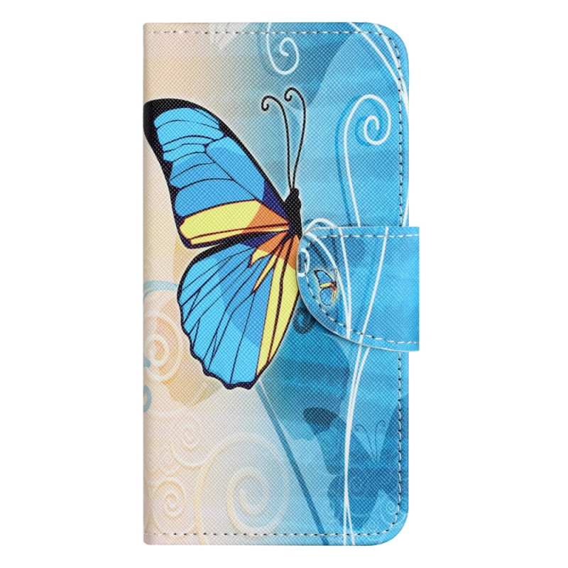 Honor 90 Lite Geel en Blauw Vlinder Etui