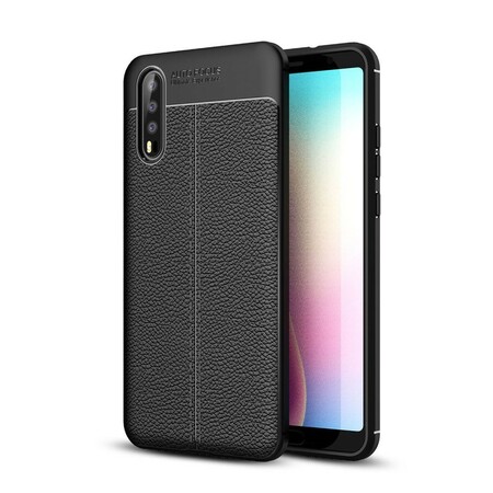 Huawei P20 Leather Case Litchi dubbele lijn