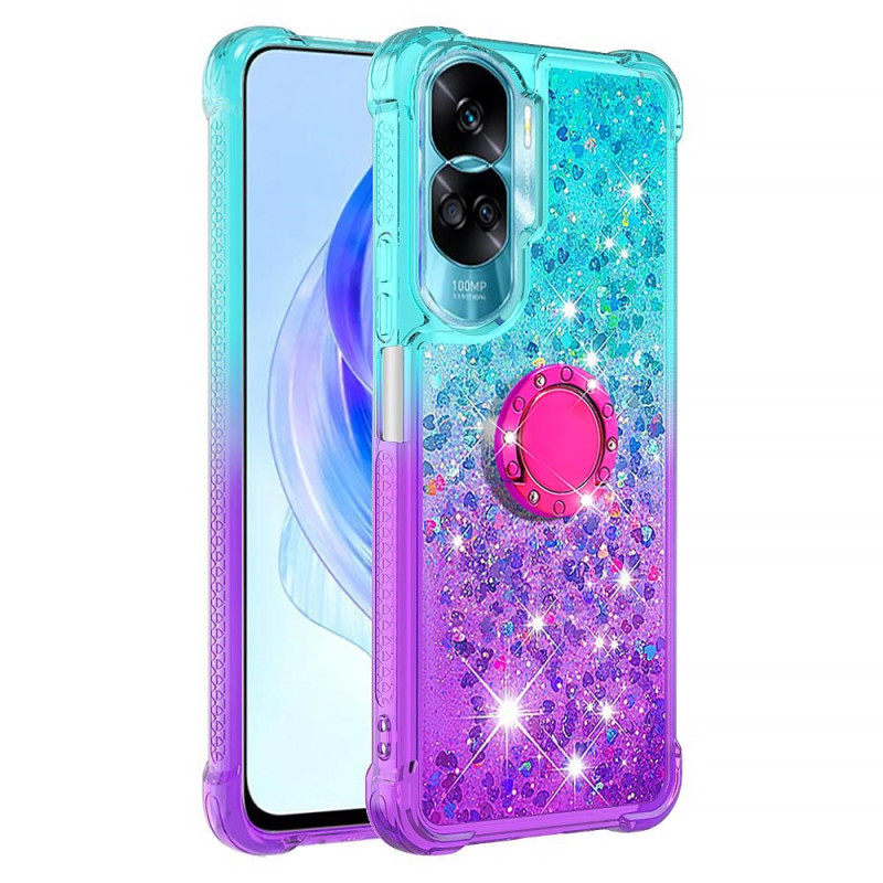 Honor 90 Lite Gradient Glitter Hoesje met Steunring