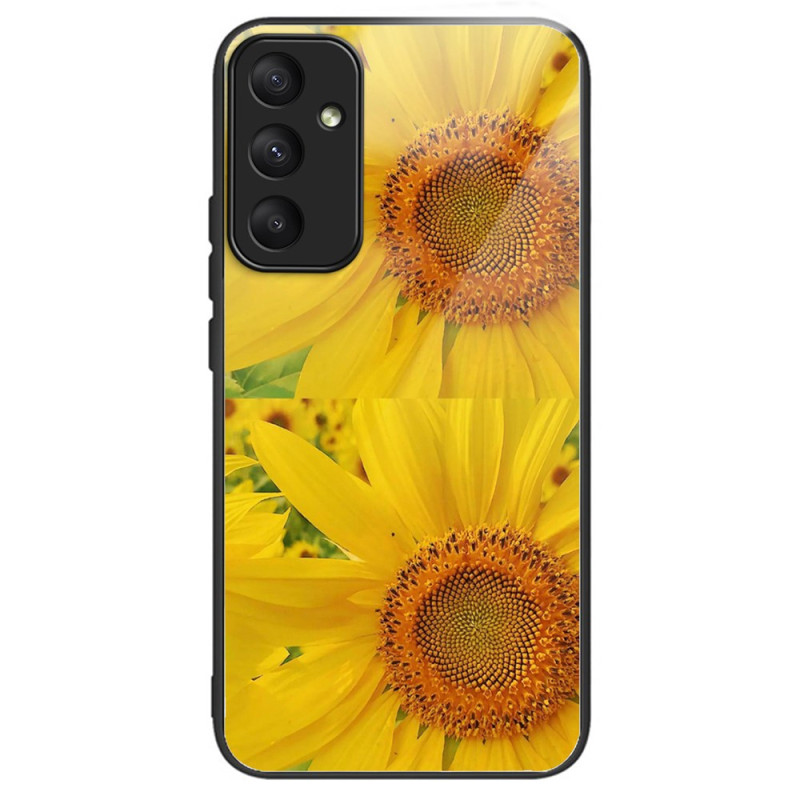 Samsung Galaxy A55 5G Zonnebloemen Gehard Glas Hoesje